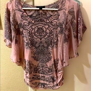 Elegant Pink Patterned Women's Top
